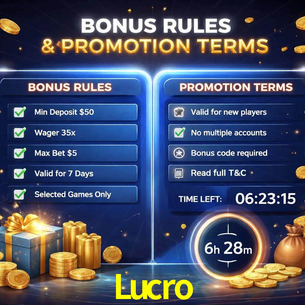 Reglas de promoción Lucro y condiciones de bonos explicadas visualmente